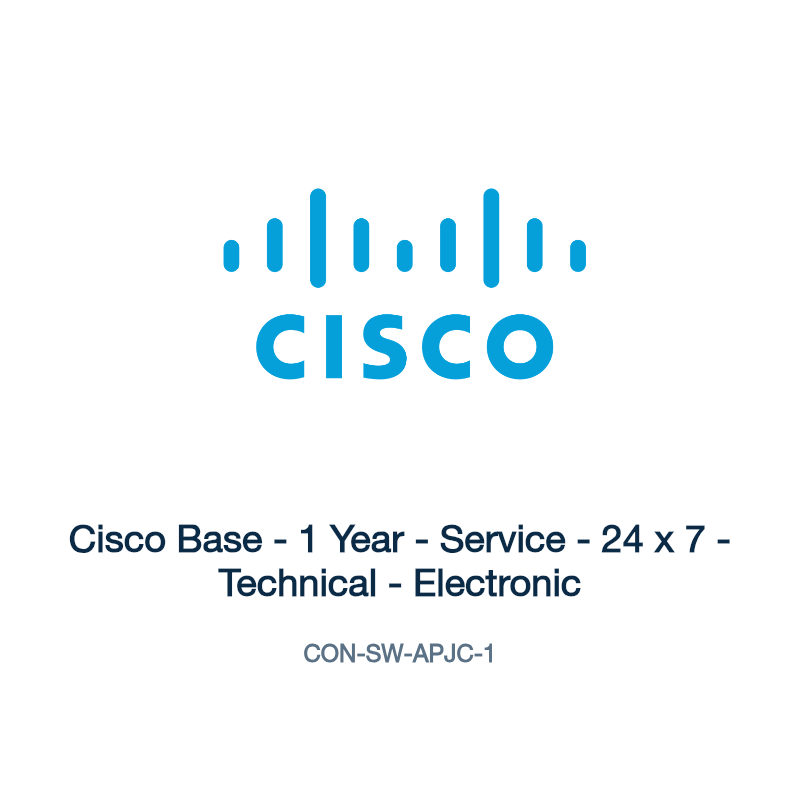 CON-SW-APJC-1: Cisco Base - 1 Year - Service - 24 x 7 - Technical - Electronic