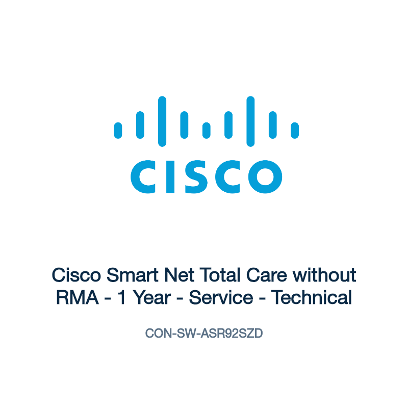 CON-SW-ASR92SZD: Cisco Smart Net Total Care without RMA