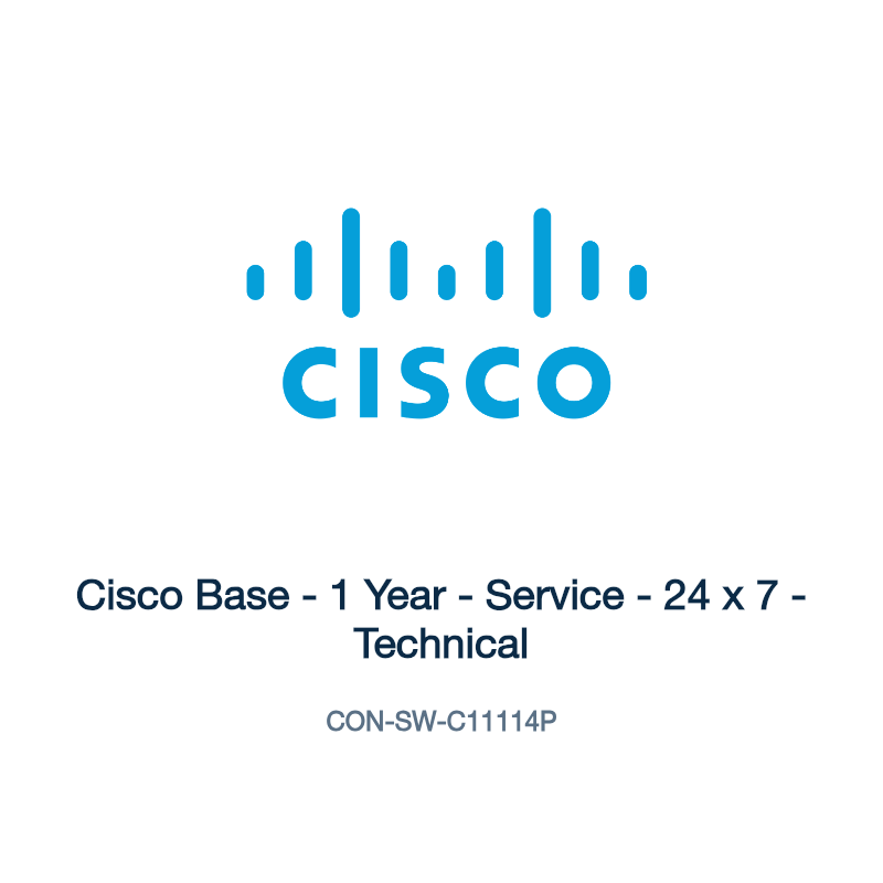 CON-SW-C11114P: Cisco Base - 1 Year - Service - 24 x 7 - Technical