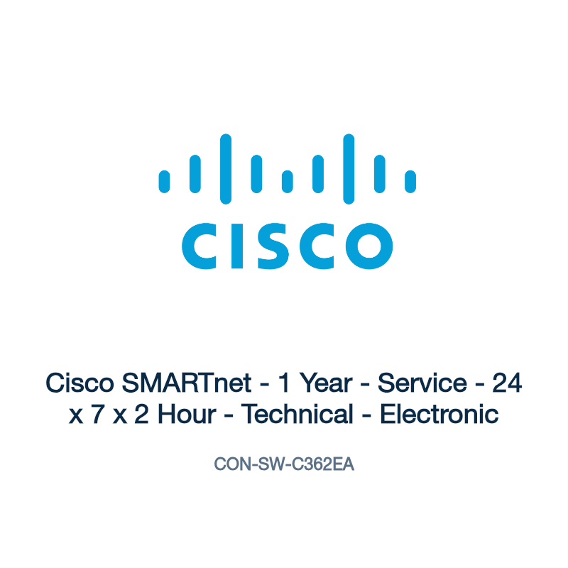 CON-SW-C362EA: Cisco SMARTnet - 1 Year - Service - 24 x 7 x 2 Hour - Technical -
