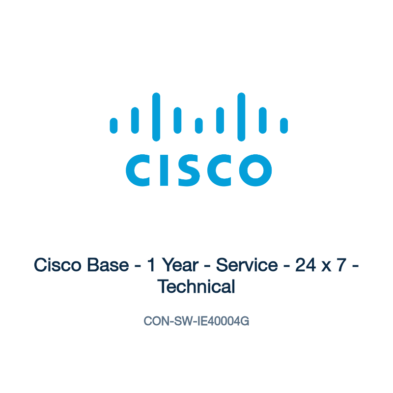 CON-SW-IE40004G: Cisco Base - 1 Year - Service - 24 x 7 - Technical