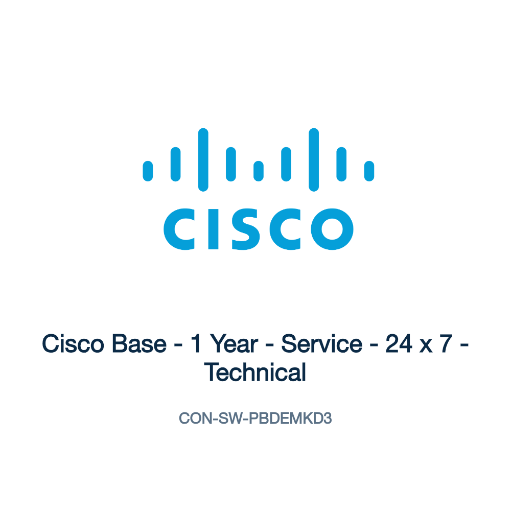CON-SW-PBDEMKD3: Cisco Base - 1 Year - Service - 24 x 7 - Technical