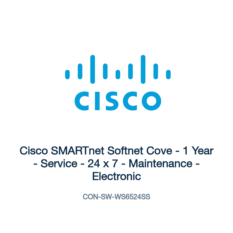 CON-SW-WS6524SS: Cisco SMARTnet Softnet Cove