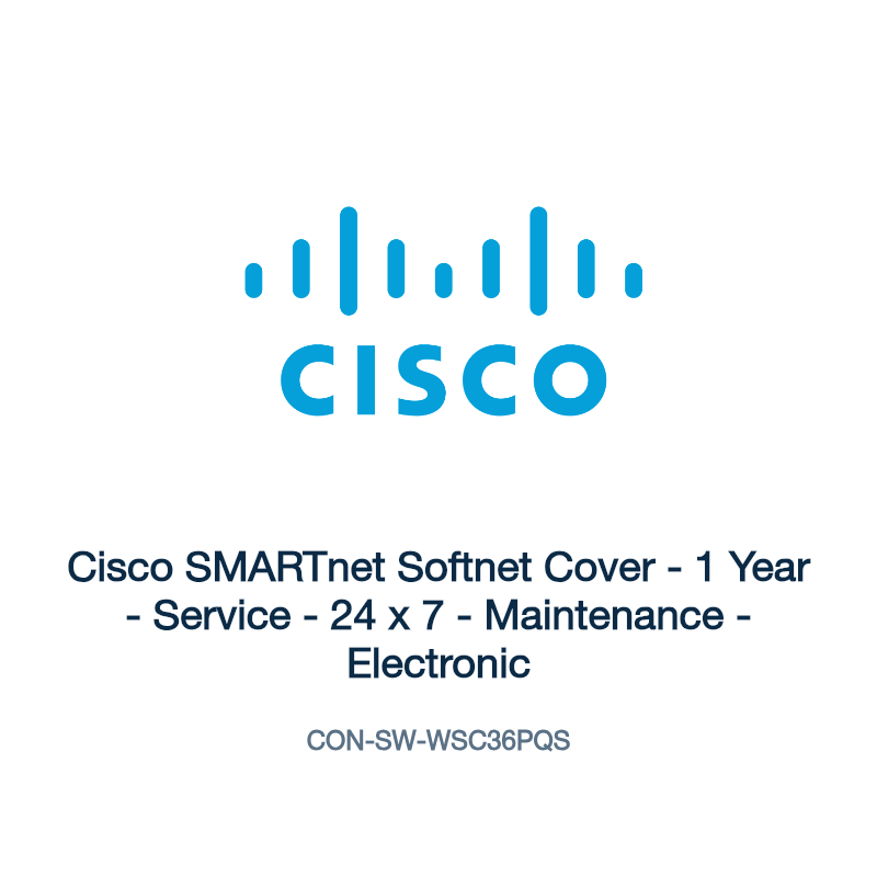 CON-SW-WSC36PQS: Cisco SMARTnet Softnet Cover