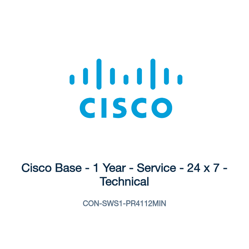 CON-SWS1-PR4112MIN: Cisco Base - 1 Year - Service - 24 x 7 - Technical