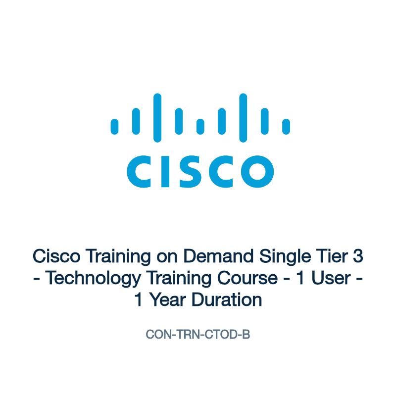 CON-TRN-CTOD-B: Cisco Training on Demand Single Tier 3