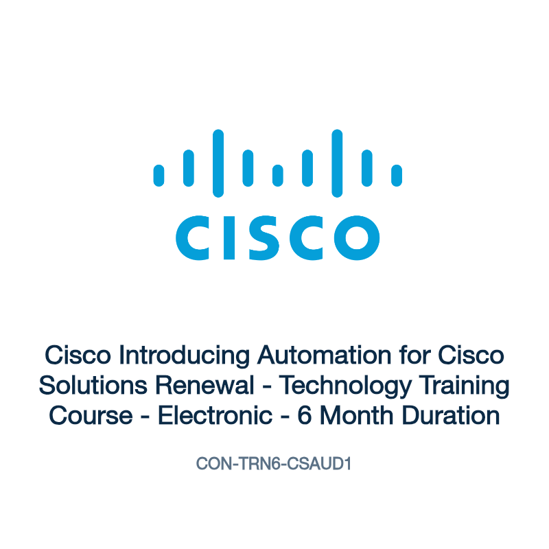 CON-TRN6-CSAUD1: Cisco Introducing Automation for Cisco Solutions Renewal