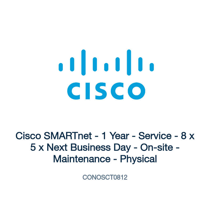 CONOSCT0812: Cisco SMARTnet - 1 Year - Service - 8 x 5 x Next Business Day -