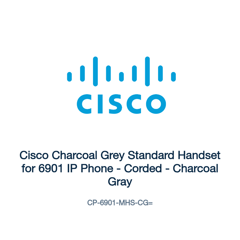 CP-6901-MHS-CG=: Cisco Charcoal Grey Standard Handset for 6901 IP Phone