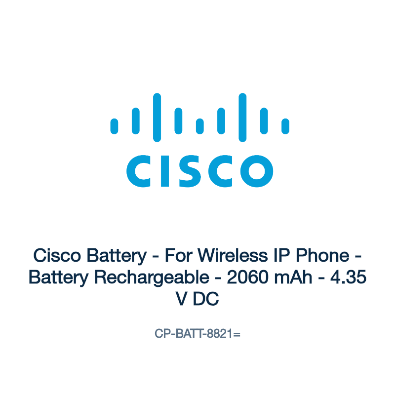 CP-BATT-8821=: Cisco Battery - For Wireless IP Phone - Battery Rechargeable - 2060
