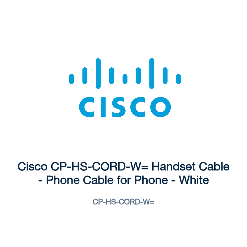 CP-HS-CORD-W=: Cisco CP-HS-CORD-W= Handset Cable