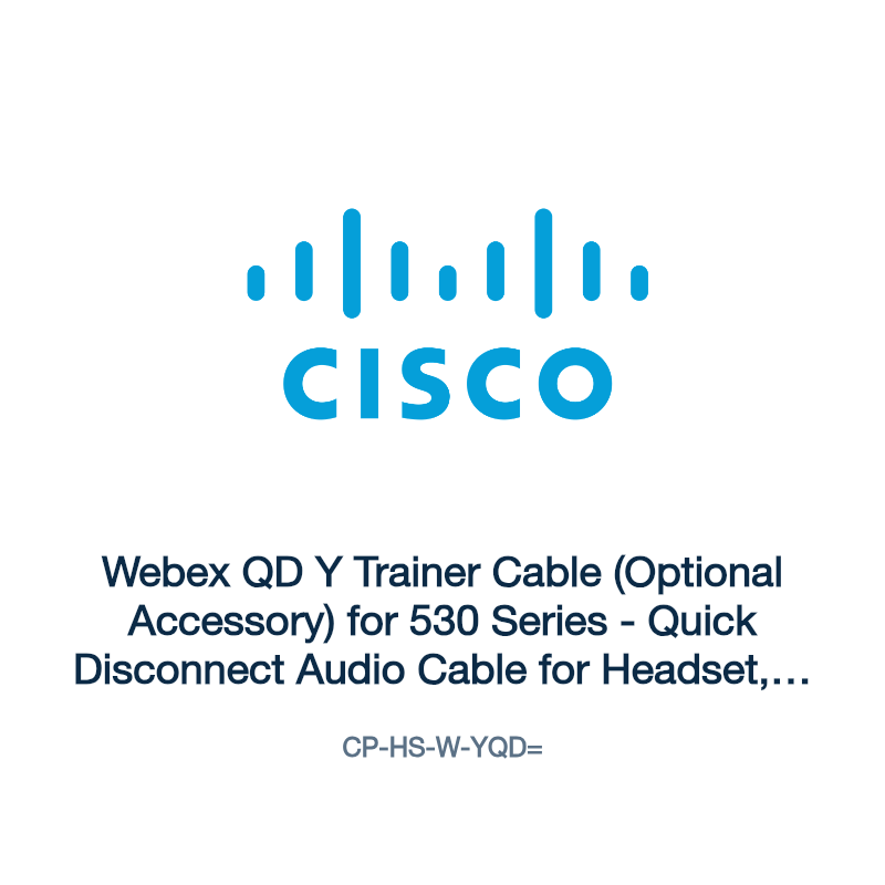 CP-HS-W-YQD=: Webex QD Y Trainer Cable (Optional Accessory) for 530 Series