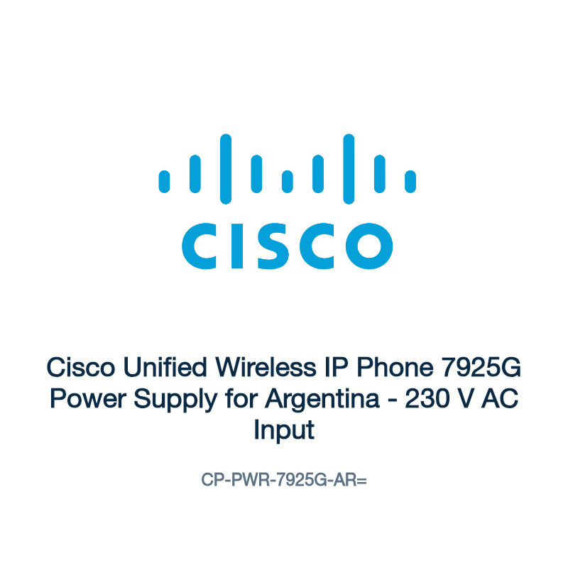 CP-PWR-7925G-AR=: Cisco Unified Wireless IP Phone 7925G Power Supply for Argentina