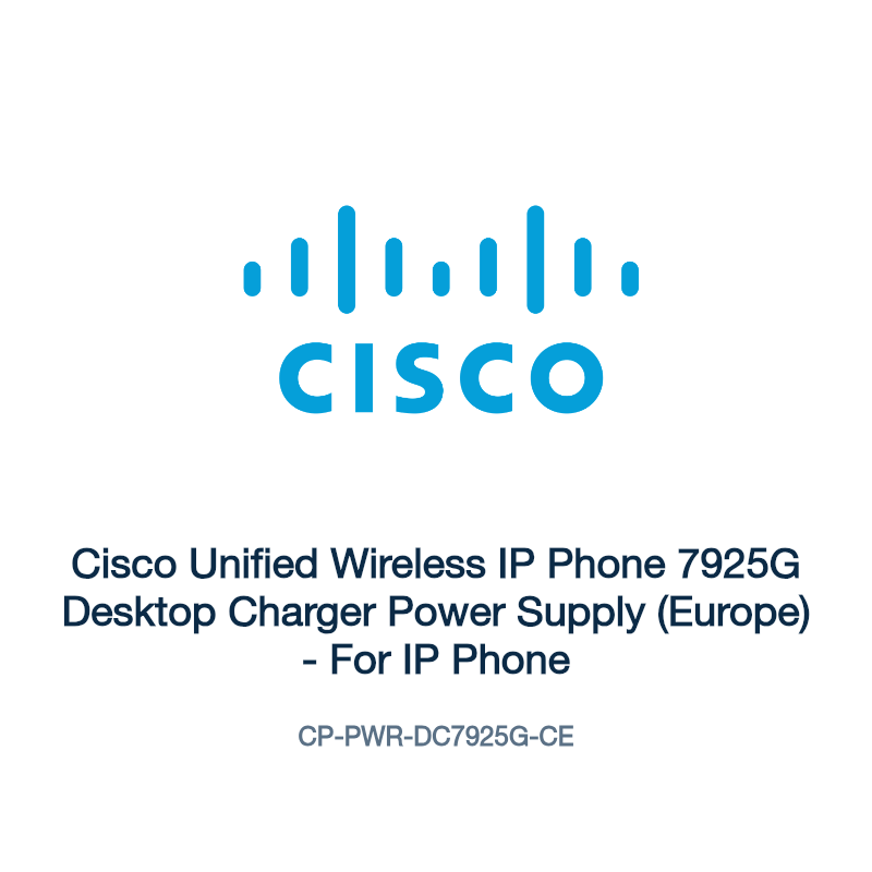 CP-PWR-DC7925G-CE: Cisco Unified Wireless IP Phone 7925G Desktop Charger Power Supply