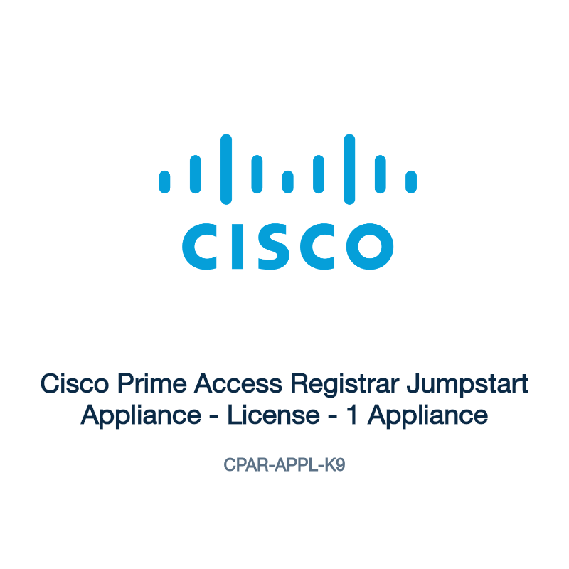 CPAR-APPL-K9: Cisco Prime Access Registrar Jumpstart Appliance