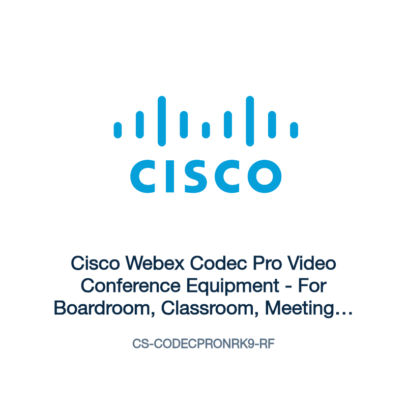 CS-CODECPRONRK9-RF: Cisco Webex Codec Pro Video Conference Equipment