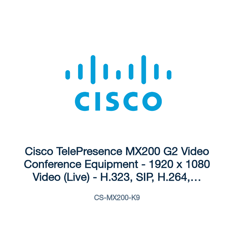 CS-MX200-K9: Cisco TelePresence MX200 G2 Video Conference Equipment