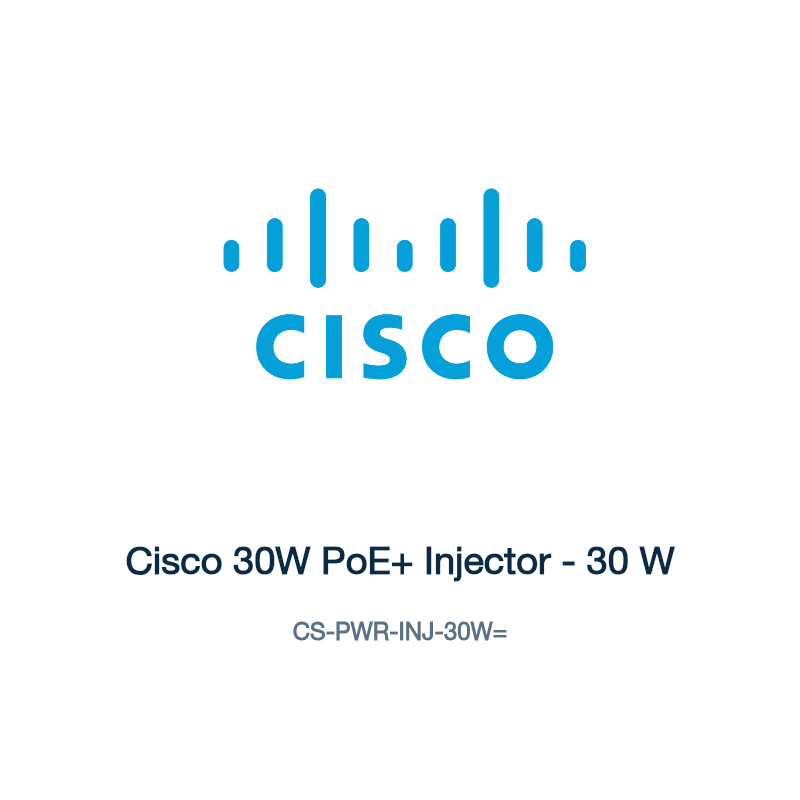 CS-PWR-INJ-30W=: Cisco 30W PoE+ Injector