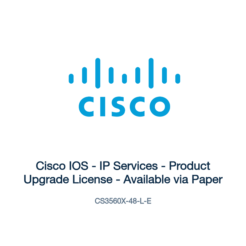 CS3560X-48-L-E: Cisco IOS - IP Services - Product Upgrade License - Available via