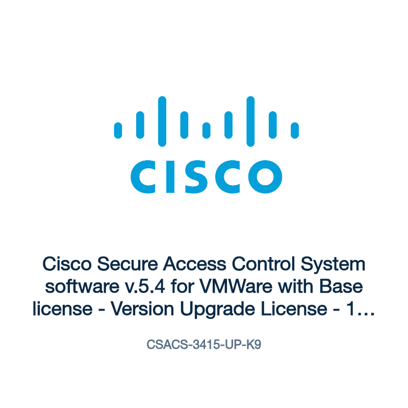 CSACS-3415-UP-K9: Cisco Secure Access Control System software v.5.4 for VMWare with