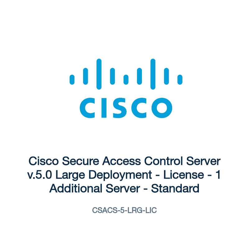 CSACS-5-LRG-LIC: Cisco Secure Access Control Server v.5.0 Large Deployment