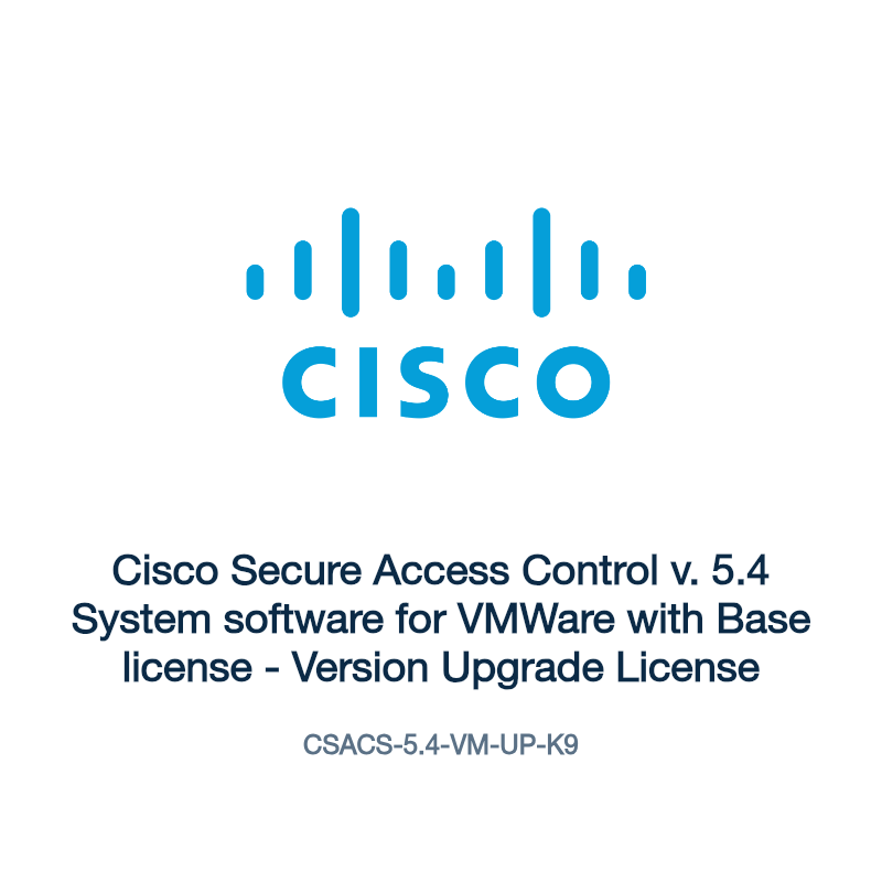 CSACS-5.4-VM-UP-K9: Cisco Secure Access Control v. 5.4 System software for VMWare with