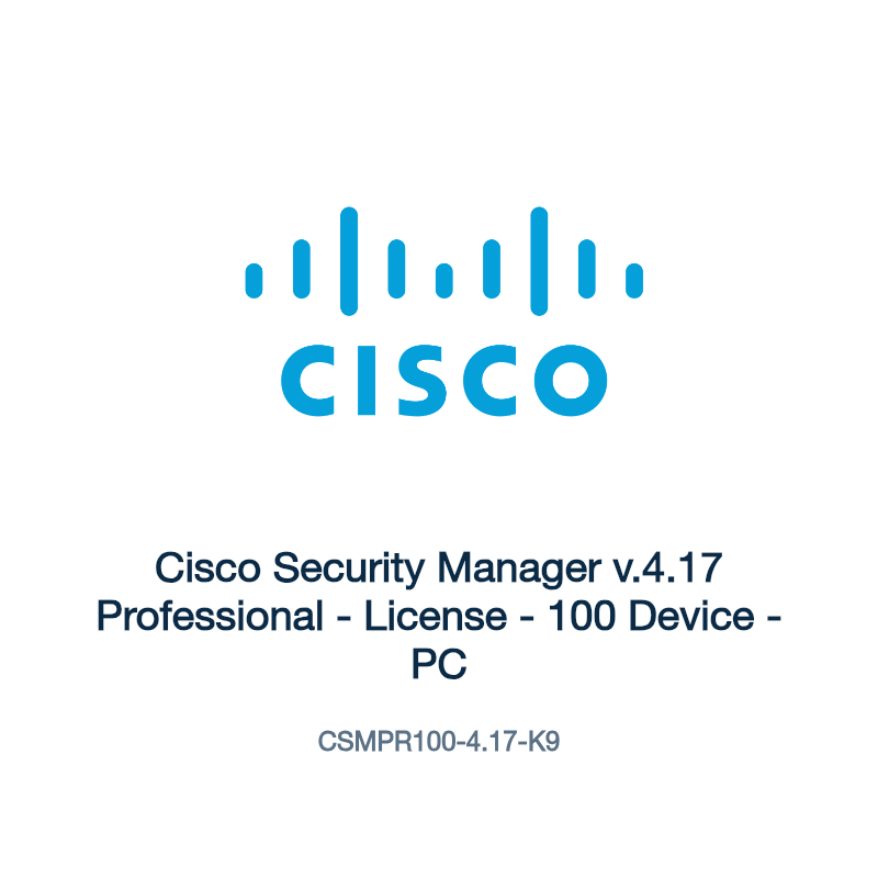 CSMPR100-4.17-K9: Cisco Security Manager v.4.17 Professional