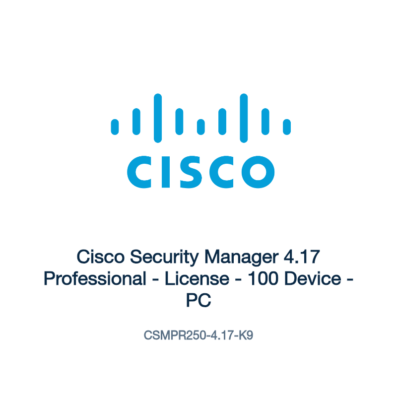 CSMPR250-4.17-K9: Cisco Security Manager 4.17 Professional