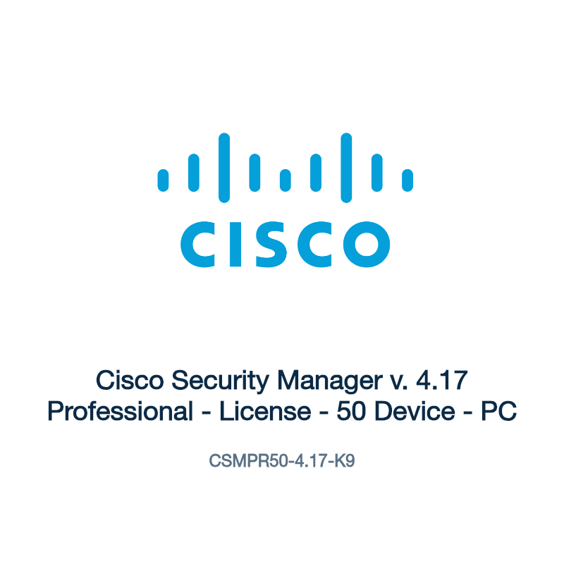 CSMPR50-4.17-K9: Cisco Security Manager v. 4.17 Professional