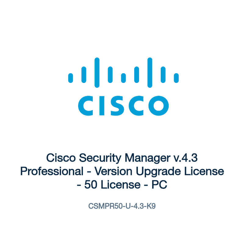 CSMPR50-U-4.3-K9: Cisco Security Manager v.4.3 Professional