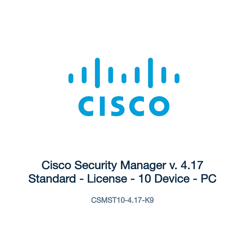 CSMST10-4.17-K9: Cisco Security Manager v. 4.17 Standard