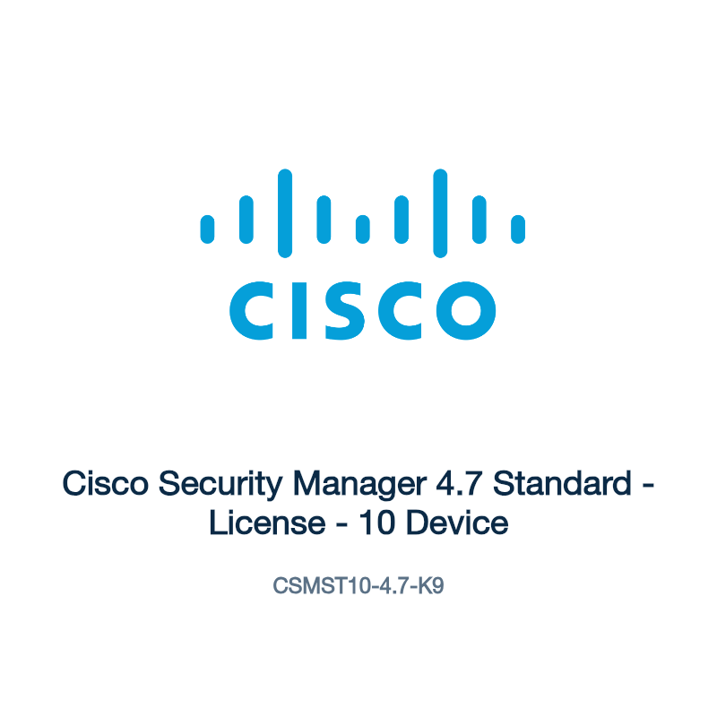 CSMST10-4.7-K9: Cisco Security Manager 4.7 Standard