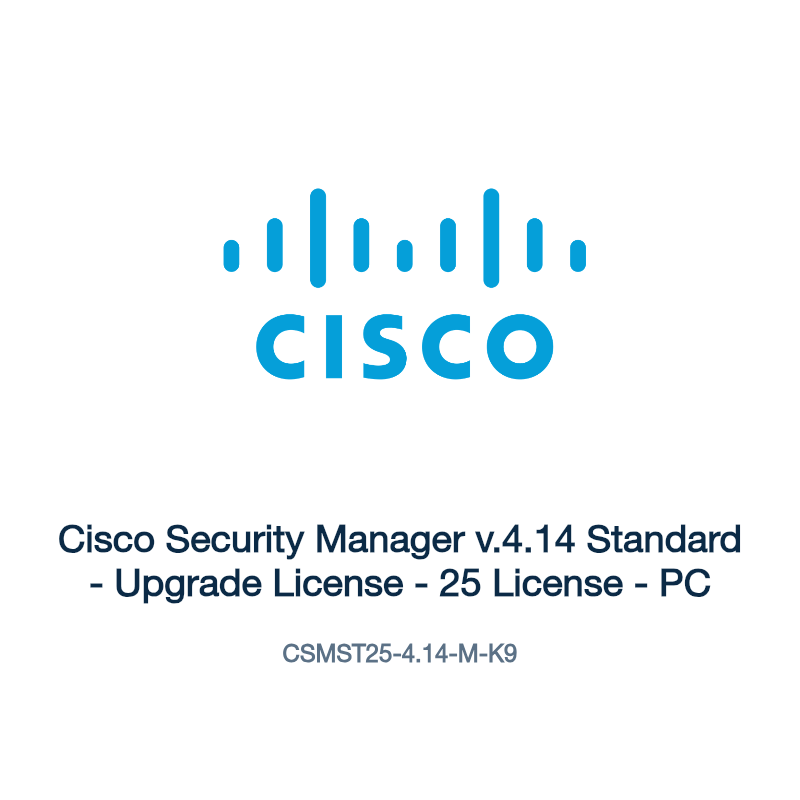 CSMST25-4.14-M-K9: Cisco Security Manager v.4.14 Standard