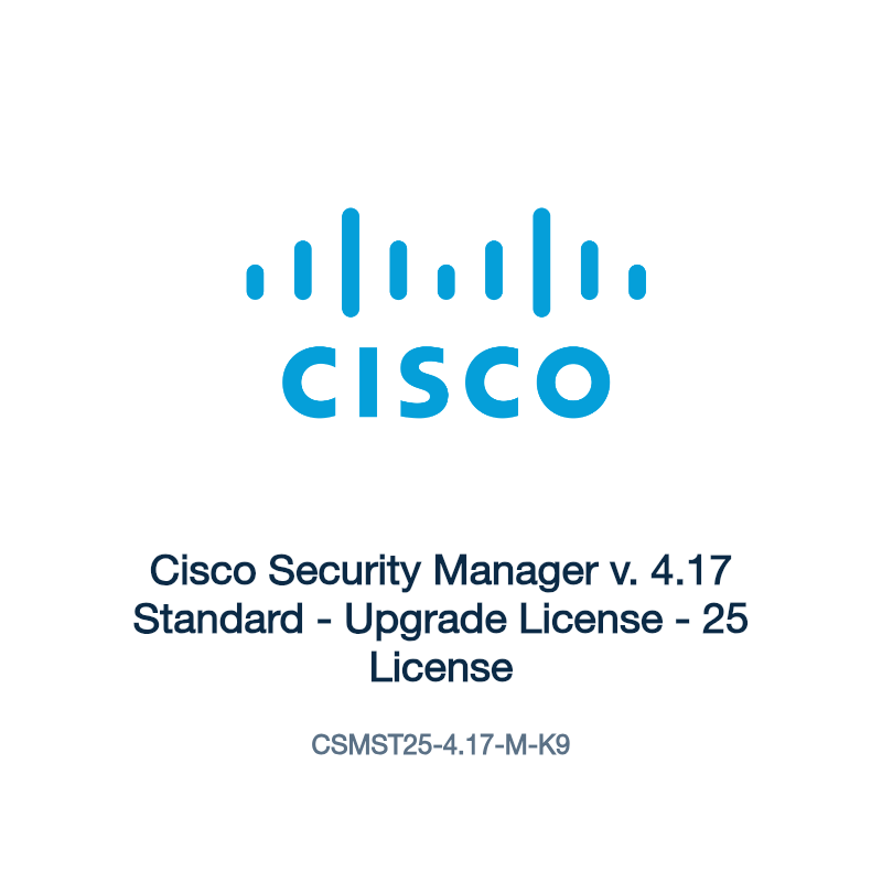 CSMST25-4.17-M-K9: Cisco Security Manager v. 4.17 Standard
