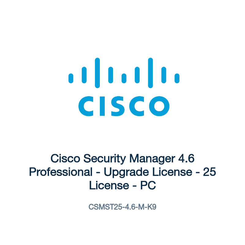 CSMST25-4.6-M-K9: Cisco Security Manager 4.6 Professional