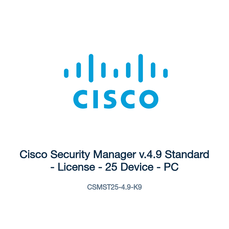 CSMST25-4.9-K9: Cisco Security Manager v.4.9 Standard