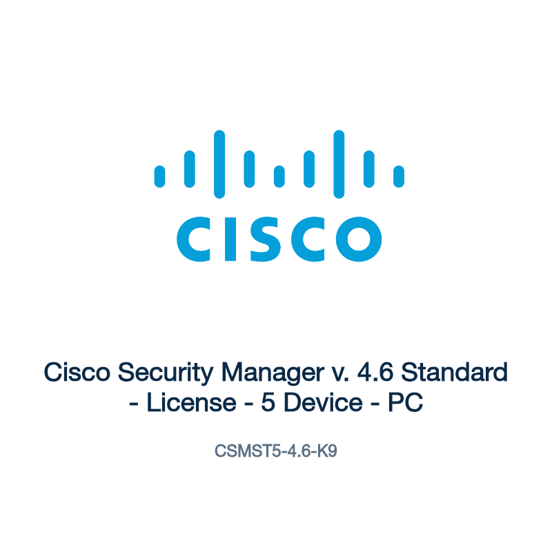 CSMST5-4.6-K9: Cisco Security Manager v. 4.6 Standard