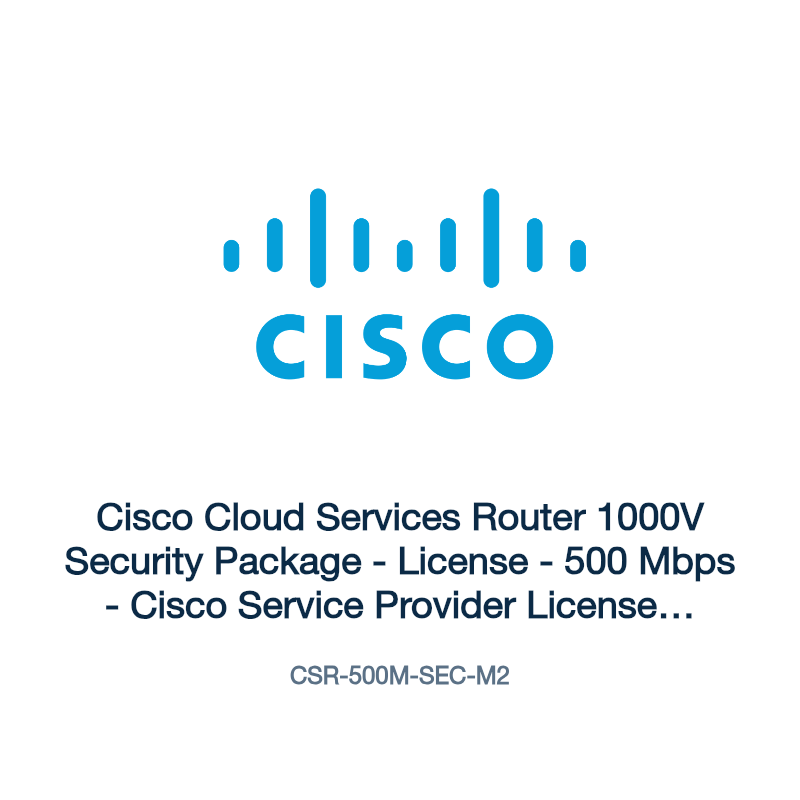 CSR-500M-SEC-M2: Cisco Cloud Services Router 1000V Security Package