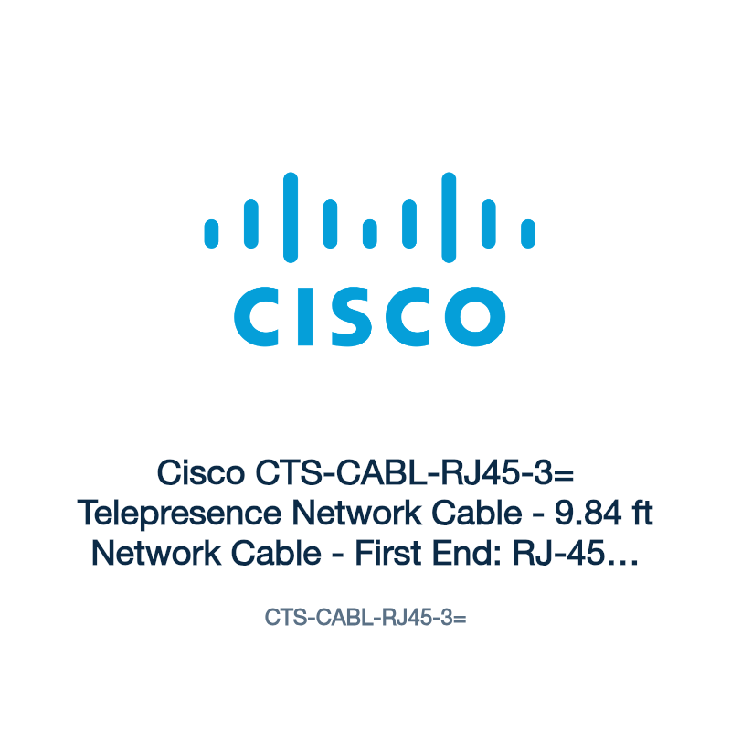 CTS-CABL-RJ45-3=: Cisco CTS-CABL-RJ45-3= Telepresence Network Cable