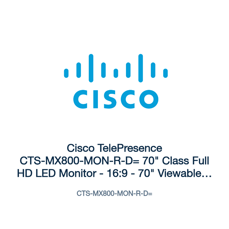 CTS-MX800-MON-R-D=: Cisco TelePresence CTS-MX800-MON-R-D= 70" Class Full HD LED Monitor