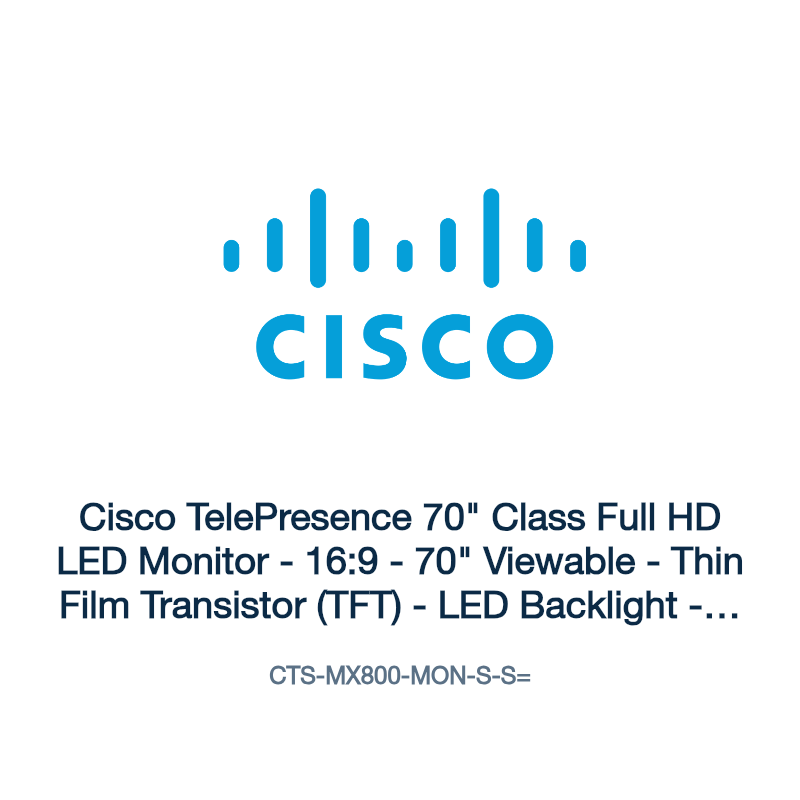 CTS-MX800-MON-S-S=: Cisco TelePresence 70" Class Full HD LED Monitor