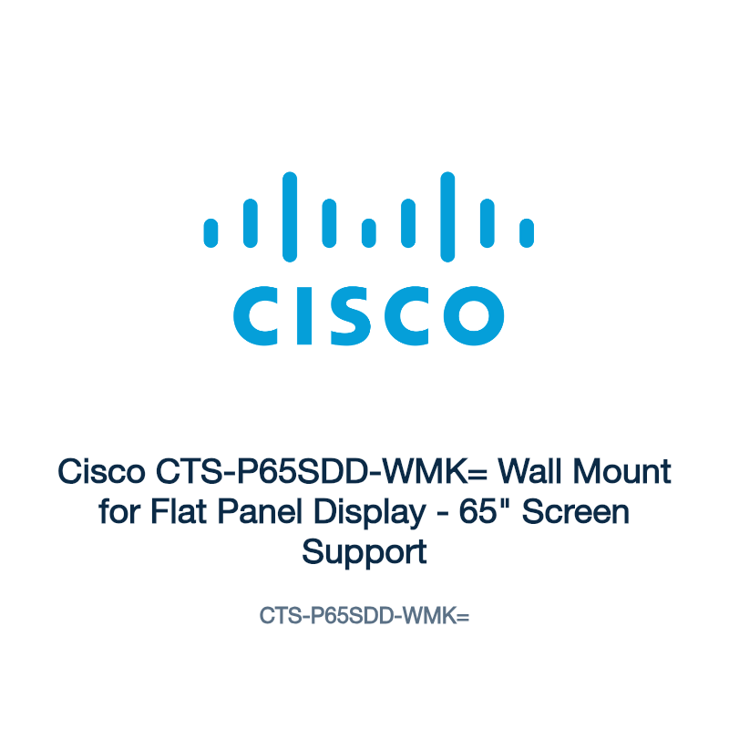 CTS-P65SDD-WMK=: Cisco CTS-P65SDD-WMK= Wall Mount for Flat Panel Display