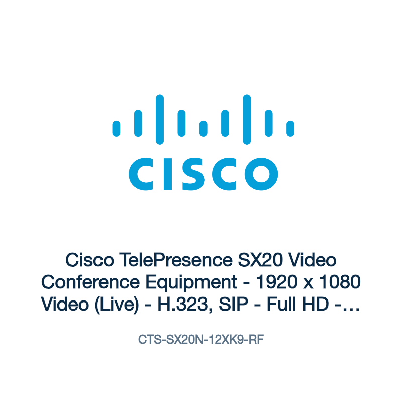 CTS-SX20N-12XK9-RF: Cisco TelePresence SX20 Video Conference Equipment