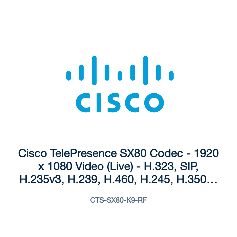 CTS-SX80-K9-RF: Cisco TelePresence SX80 Codec
