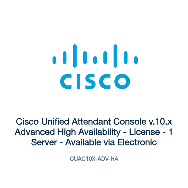 CUAC10X-ADV-HA: Cisco Unified Attendant Console v.10.x Advanced High Availability