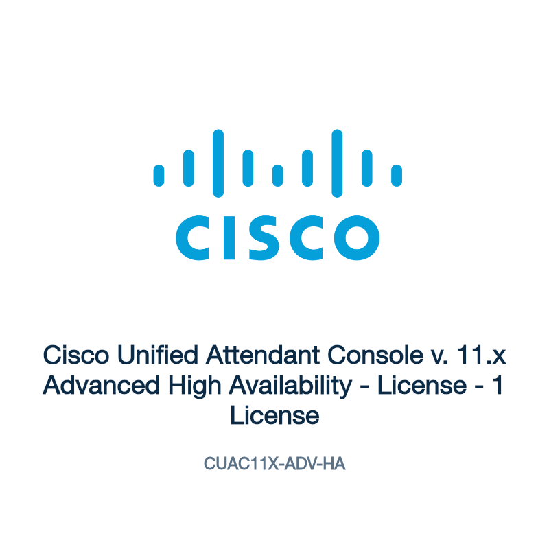 CUAC11X-ADV-HA: Cisco Unified Attendant Console v. 11.x Advanced High Availability