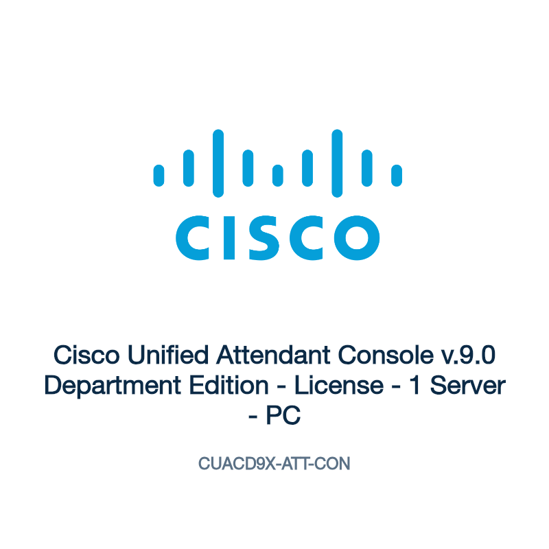 CUACD9X-ATT-CON: Cisco Unified Attendant Console v.9.0 Department Edition