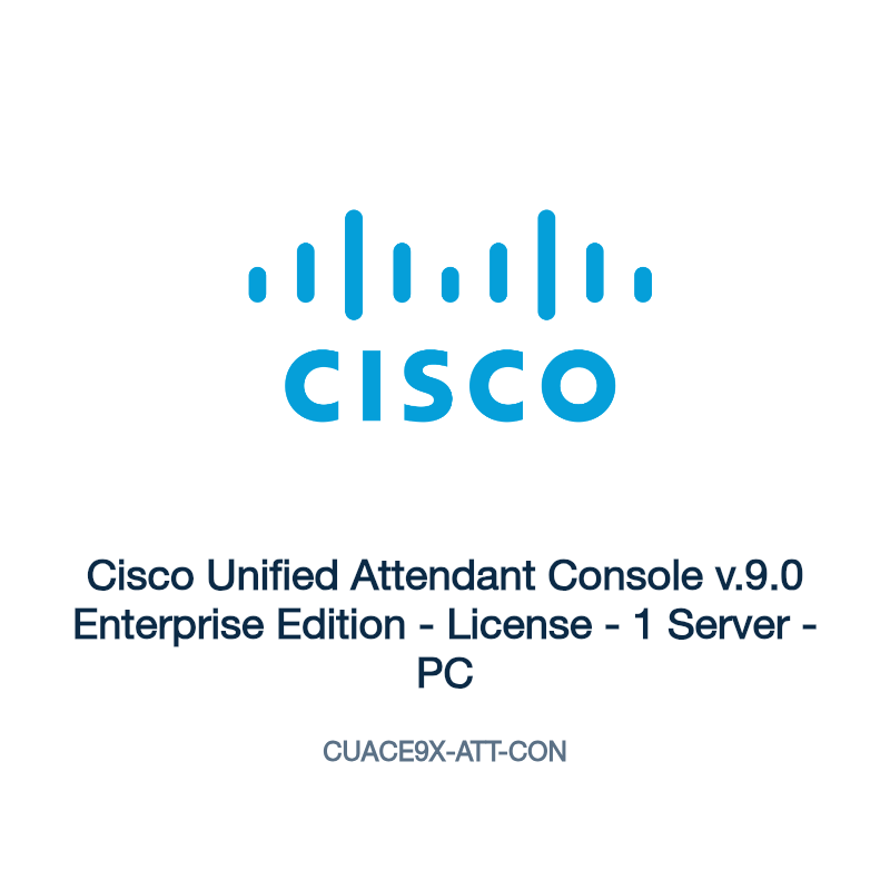 CUACE9X-ATT-CON: Cisco Unified Attendant Console v.9.0 Enterprise Edition