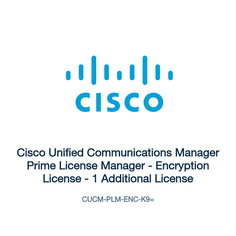 CUCM-PLM-ENC-K9=: Cisco Unified Communications Manager Prime License Manager