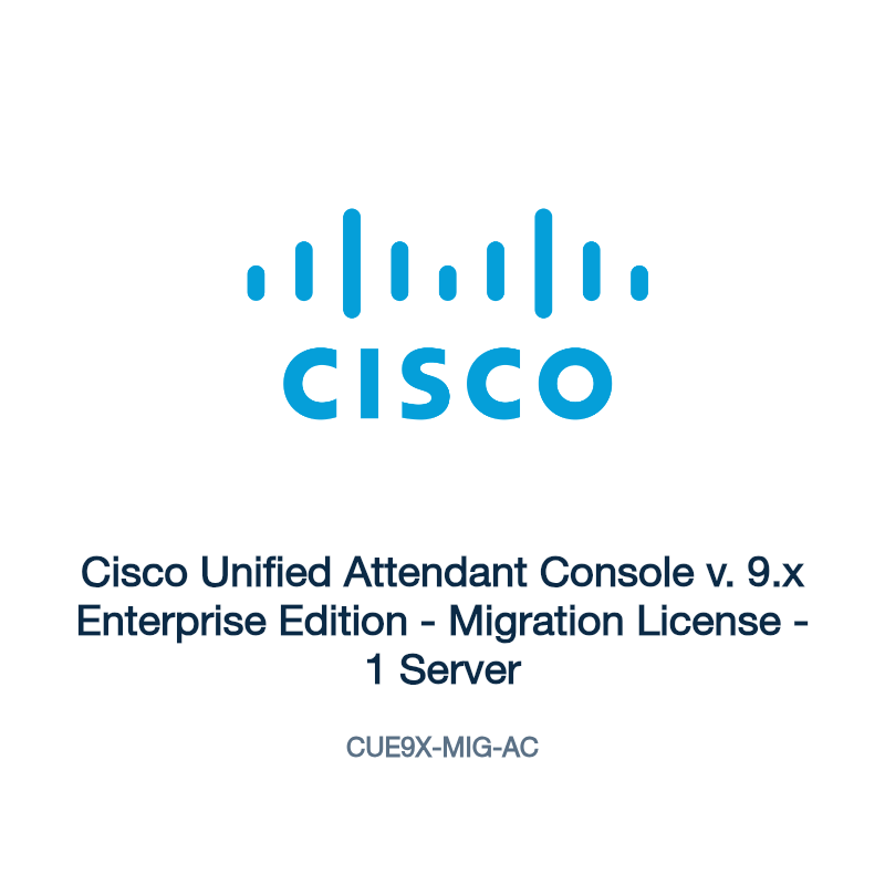 CUE9X-MIG-AC: Cisco Unified Attendant Console v. 9.x Enterprise Edition